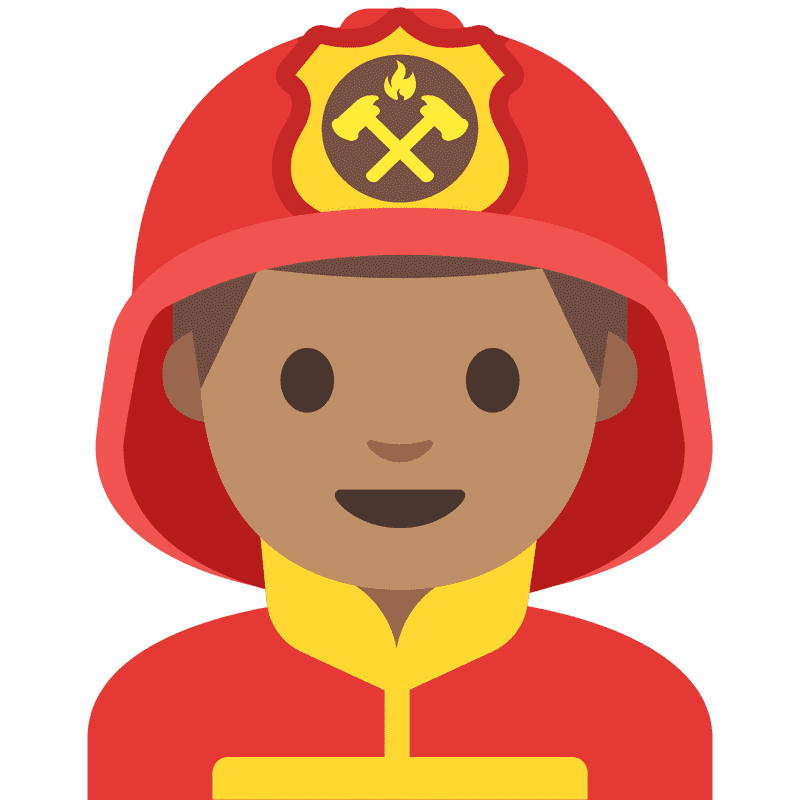 Brave Firefighter in Action PNG