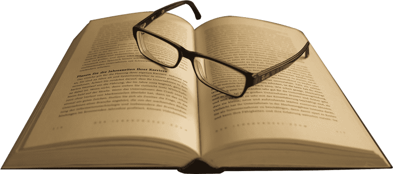 Open Book and Glasses A Journey of Knowledge PNG