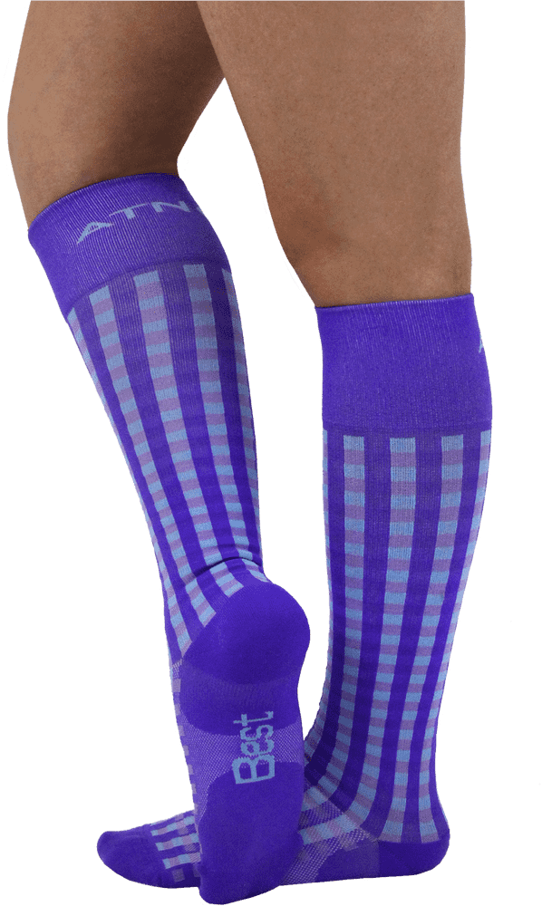Stylish Knee Pads with Vibrant Striped Design PNG