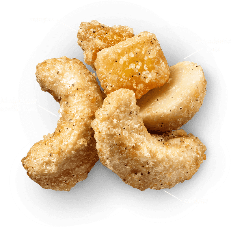 Tangerine-Inspired Nut and Dried Fruit Medley PNG