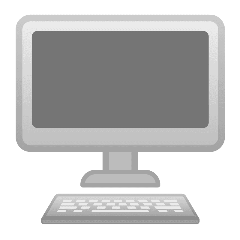Essential Computer Part Monitor and Keyboard Combination PNG