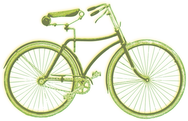 Bright Yellow Bicycle Adventure PNG