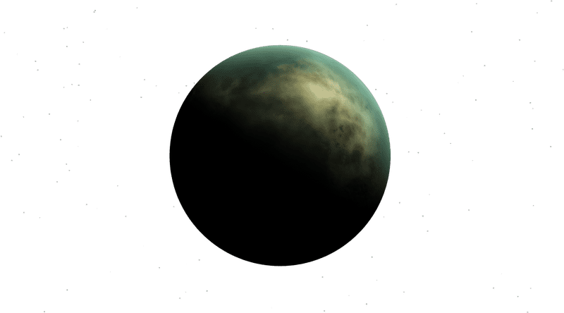 Mysterious Green Planet in Cosmic Embrace PNG