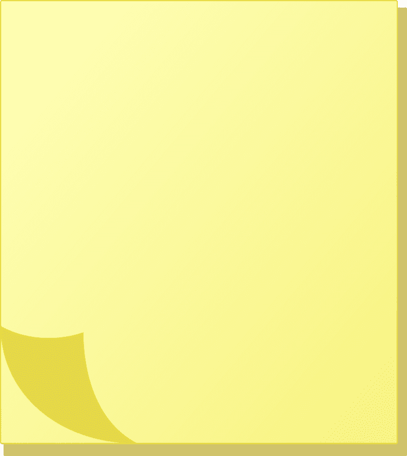 Bright Yellow Sticky Note for Important Reminders PNG