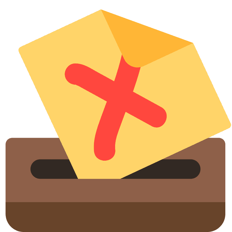 Election Ballot with a Marked Choice PNG