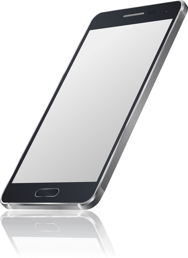 Sleek Modern Smartphone with Reflective Surface PNG