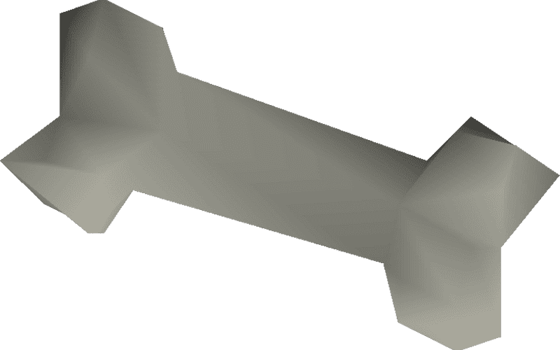 Stylized Bone Shape in 3D Model PNG