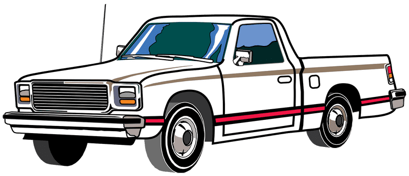 Classic White Delivery Truck with Vintage Charm PNG