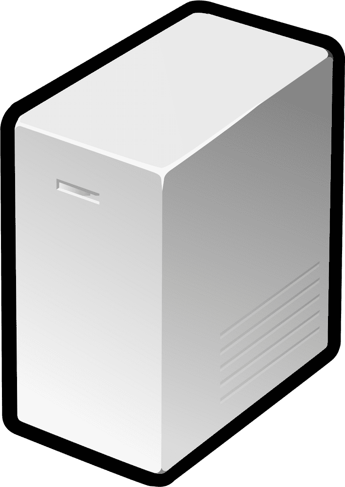 Compact Cloud Storage Server Solution PNG