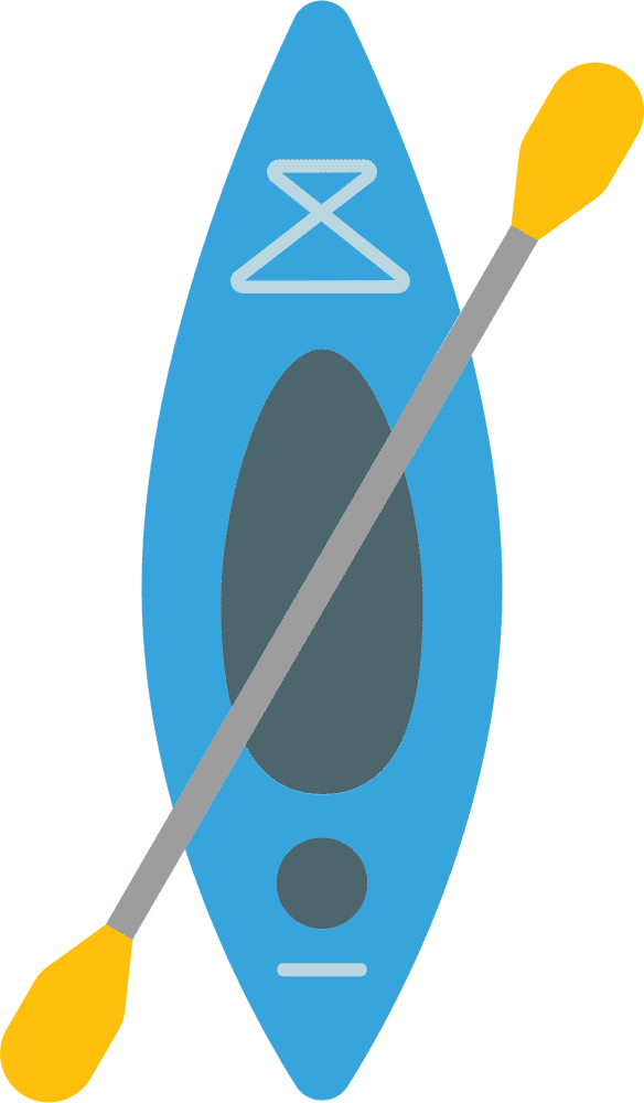 Vibrant Kayak Adventure on Water PNG