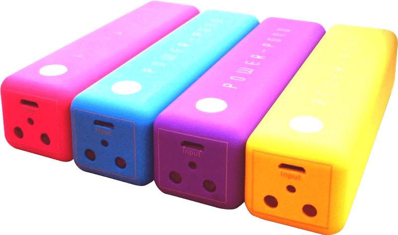 Colorful Compact Power Bank Collection PNG