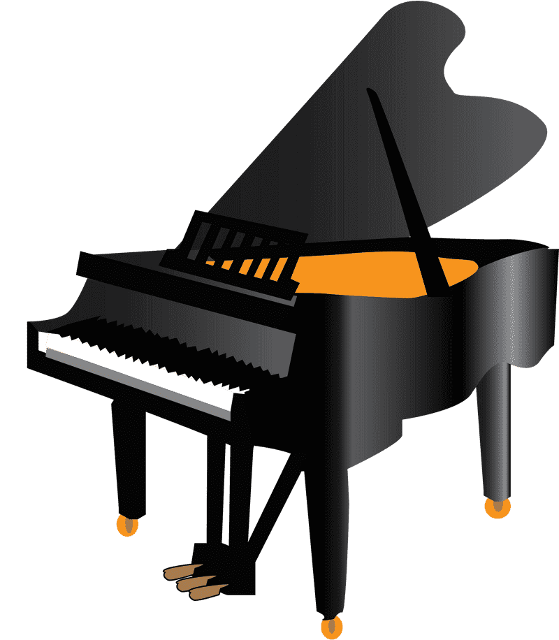 Elegance of Piano Keys in Harmony PNG