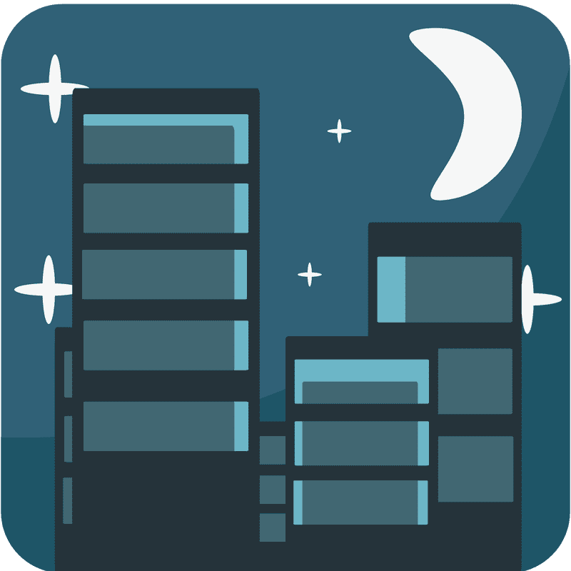 Vibrant Night Market Skyline Experience PNG