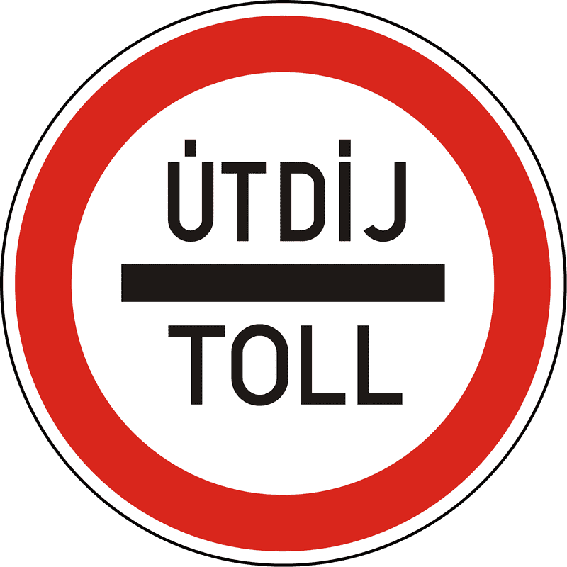 Ütdij Toll Road Welcome Sign PNG
