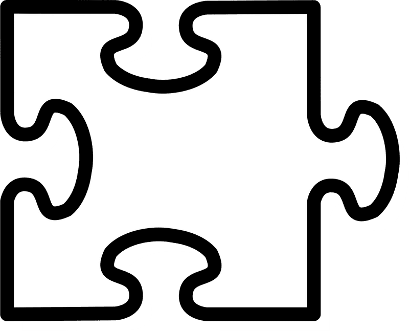 Creative Jigsaw Puzzle Piece Design PNG