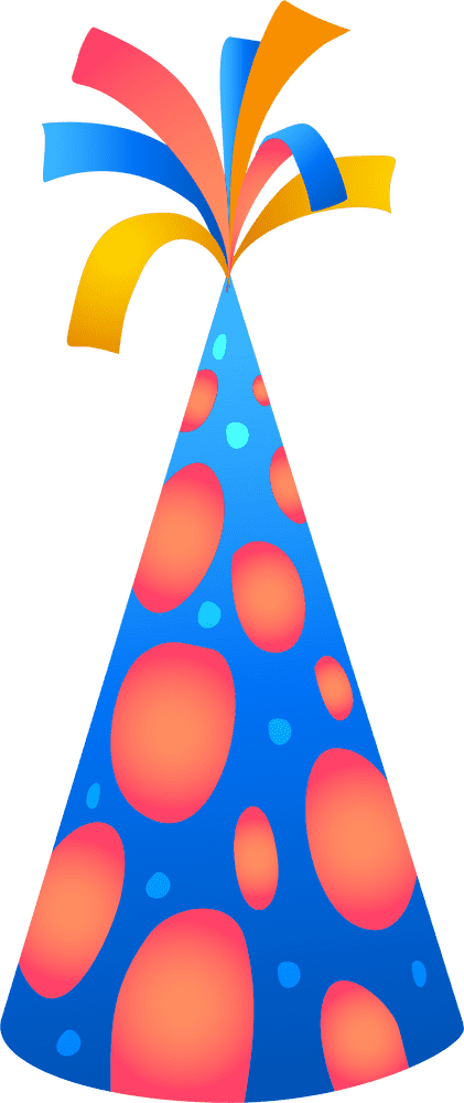 Colorful Party Flag Celebration Hat PNG