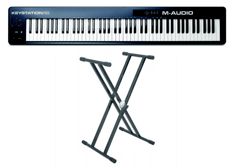 Keyboard Station with Adjustable Stand PNG