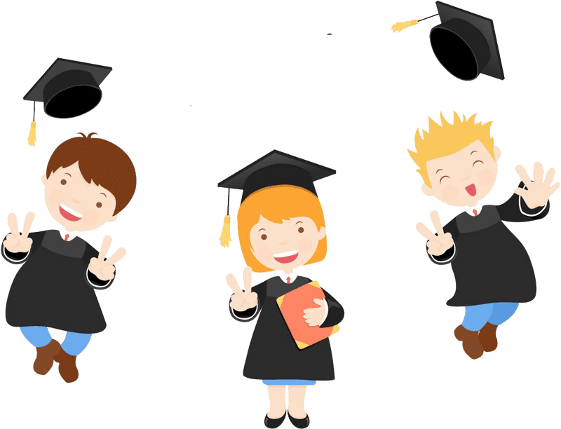 Joyful Graduation Celebration of Young Achievers PNG