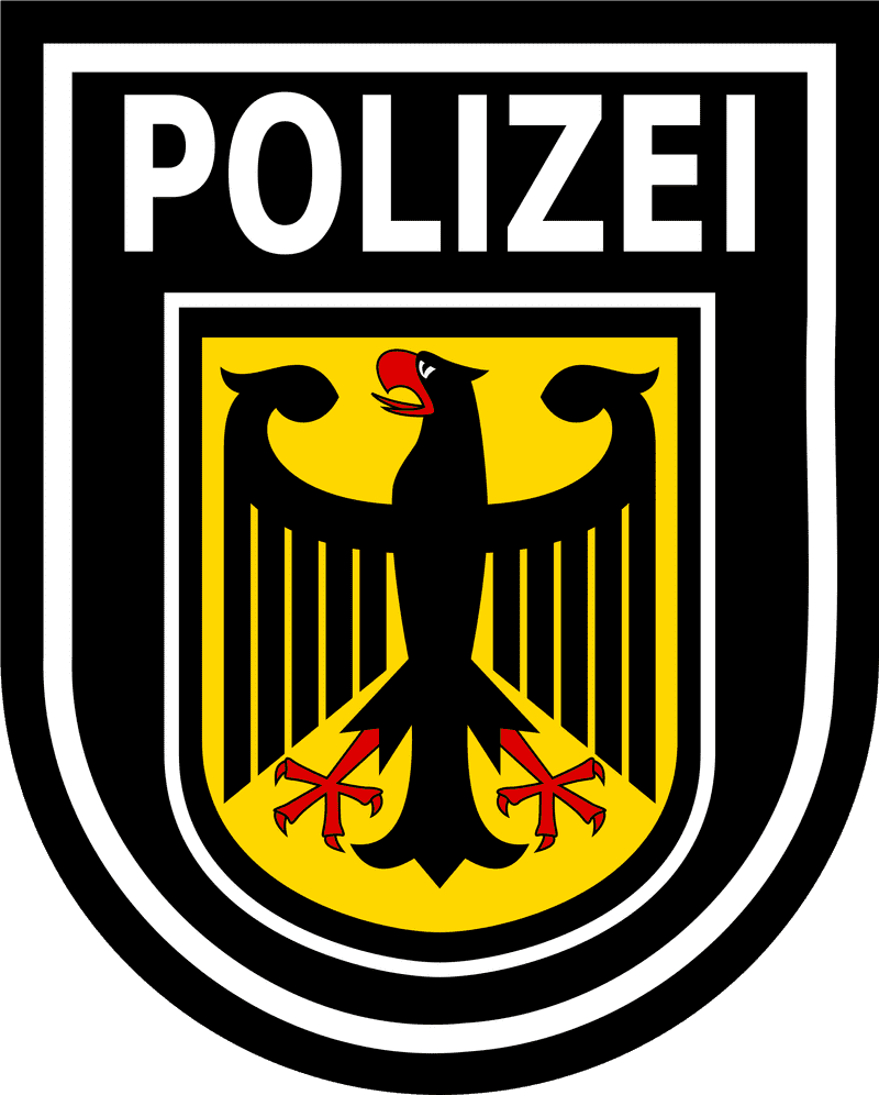 German Police Emblem with Eagle Design PNG
