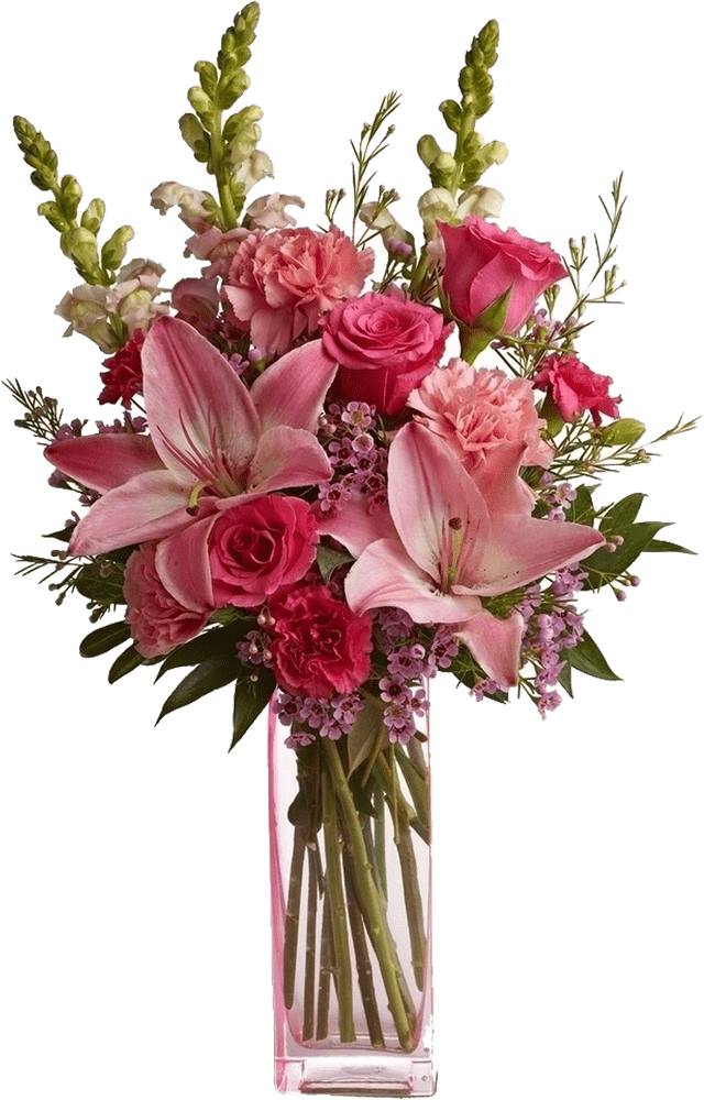 Enchanting Floral Bouquet of Pink Flowers PNG