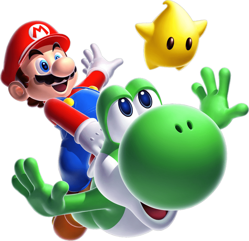 Galactic Adventures with Mario and Yoshi PNG