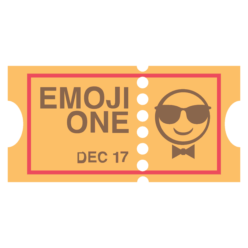 Cinema Ticket for Emoji One Movie Experience PNG