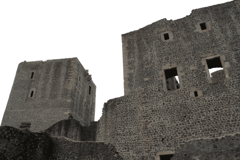 Ruins of the Ancient Stone Castle PNG
