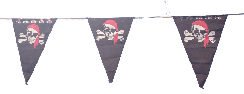 Pirate-Themed Skull Banner for Celebrations PNG