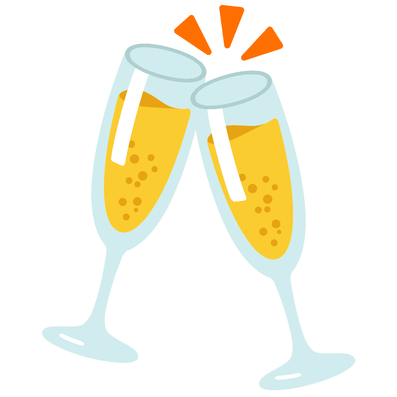 Cheers with Broken Glass Reflections PNG