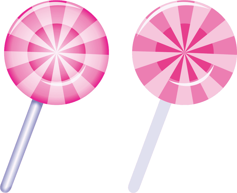 Whimsical Pink Swirl Lollipops Delight PNG