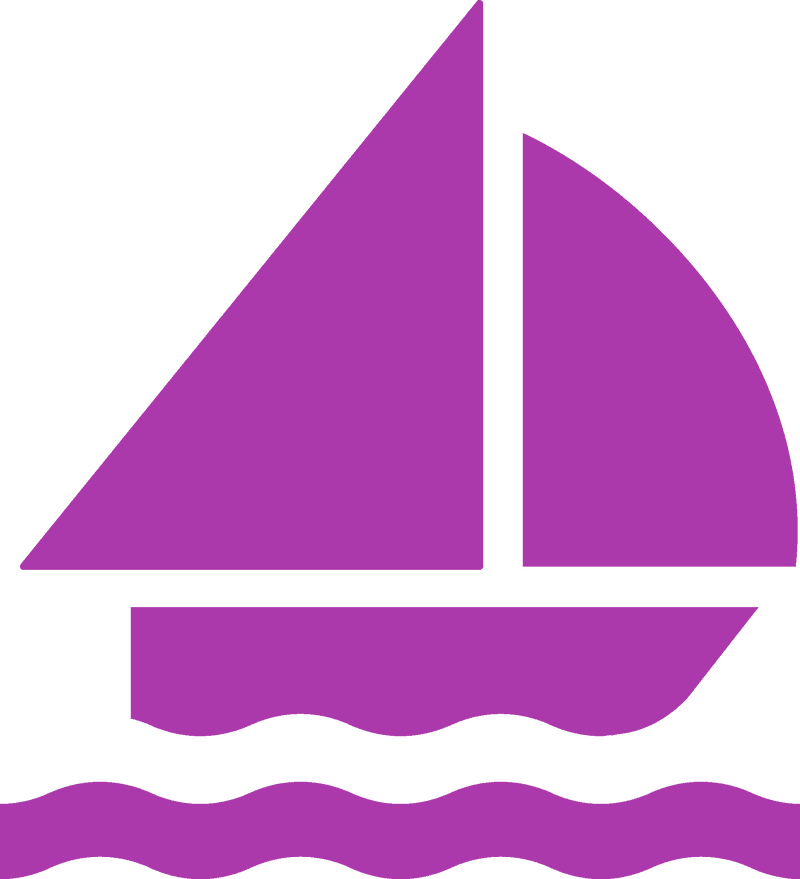 Vibrant Sailing Boat on Serene Waters PNG