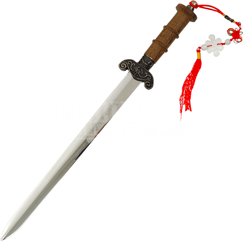 Chinese Sword with Traditional Decoration PNG