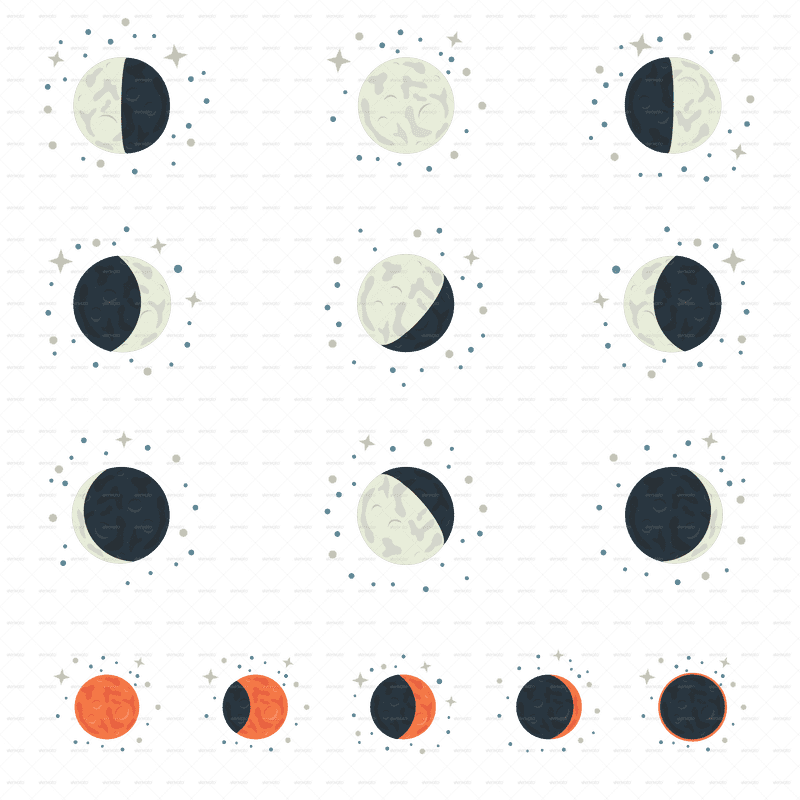 Phases of the Enchanted Moon PNG