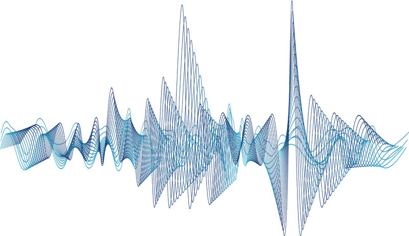 Ultrasound Waves Mapping Sound Frequencies in Motion PNG