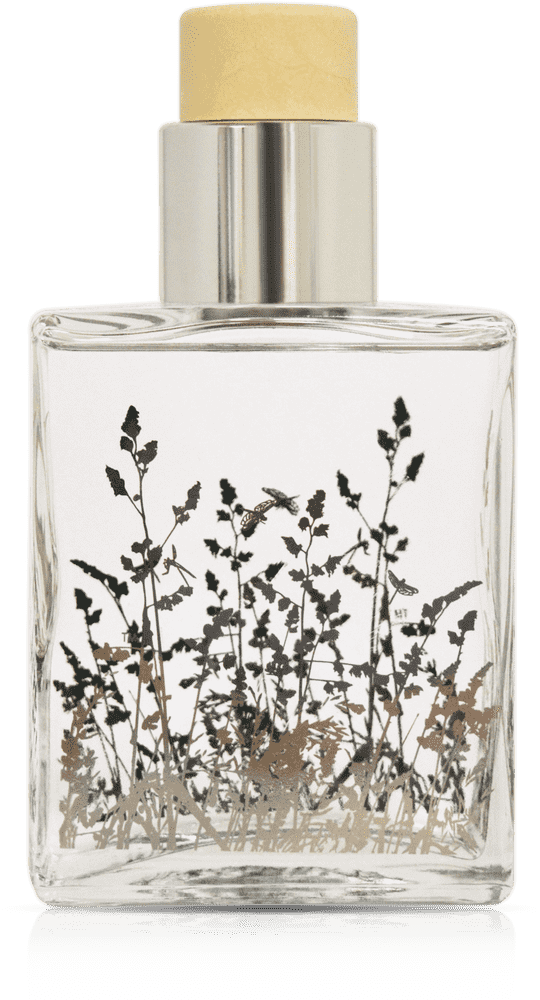 Elegant Nature-Inspired Perfume Bottle PNG