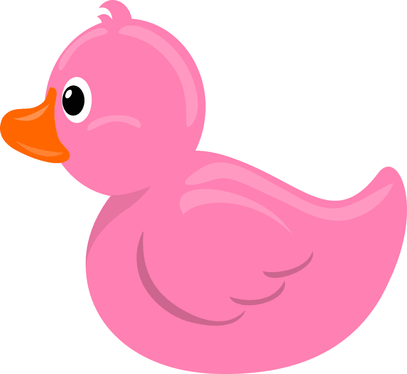 Playful Pink Rubber Duck of Joy PNG