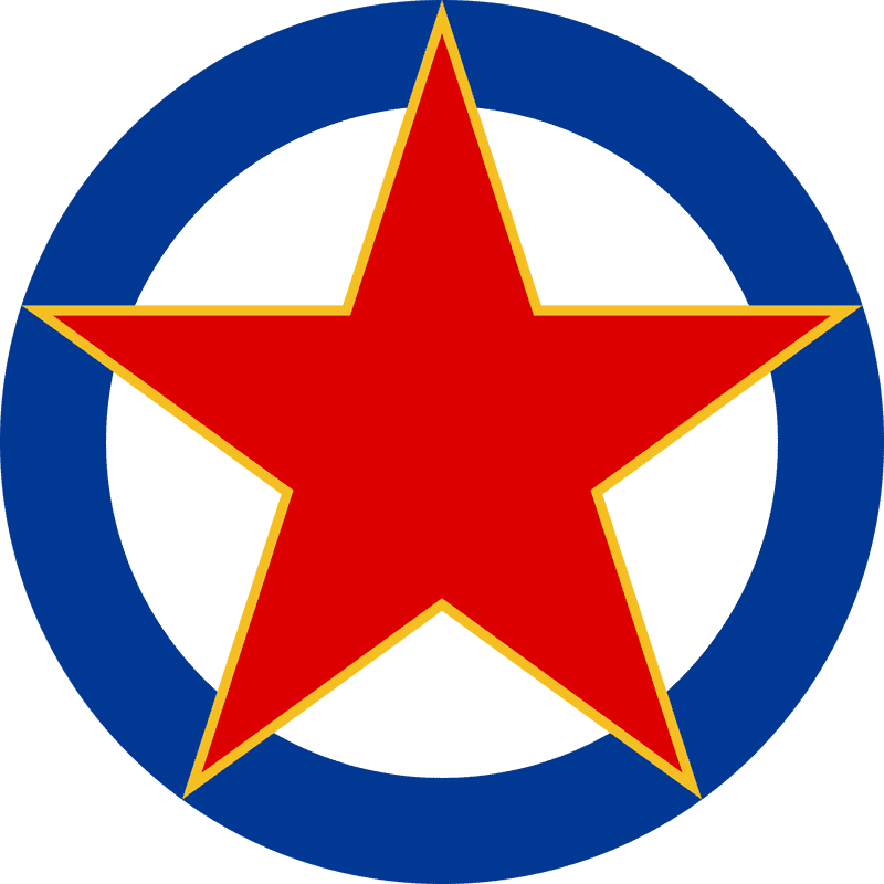 Air Force Emblem with Red Star PNG