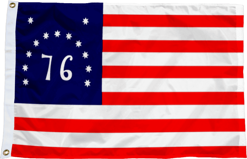 Historic Party Flag of 76 Stars and Stripes PNG