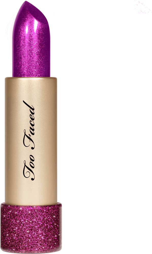 Glittering Glam Vibrant Purple Lipstick PNG