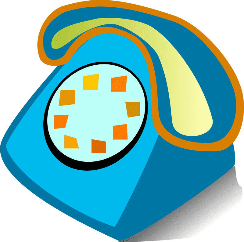 Charming Retro Telephone with Colorful Design PNG