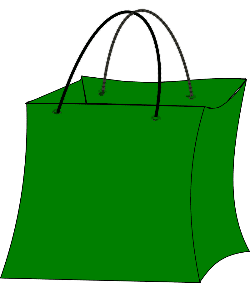 Eco-Friendly Green Shopping Bag PNG