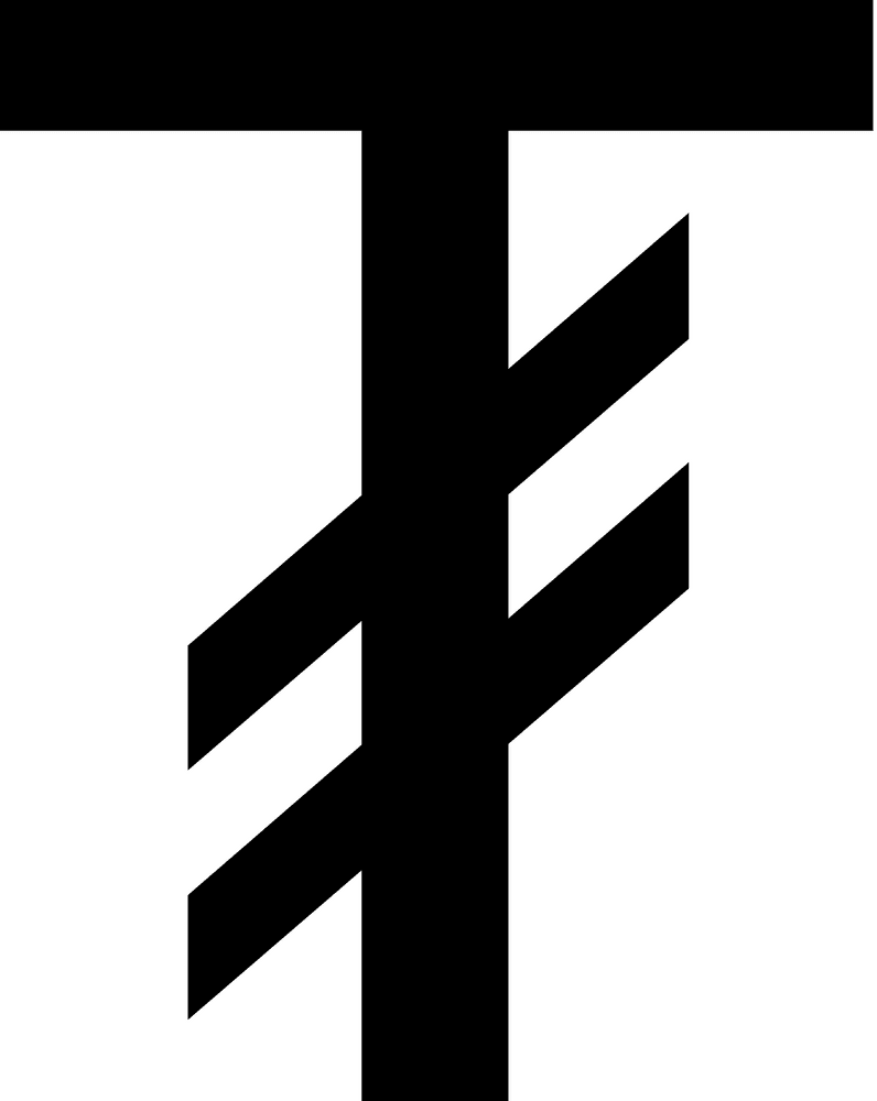 Utility Pole Silhouette with Crossbars PNG