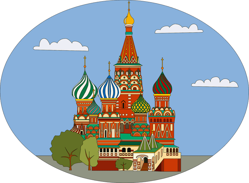 Colorful Cathedral of Unique Architecture PNG