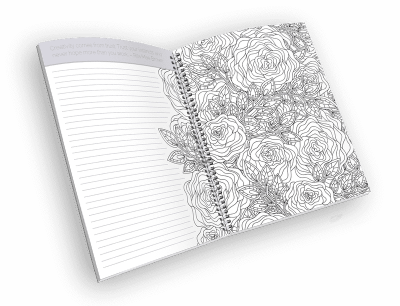 Open Book of Creative Blossoms PNG