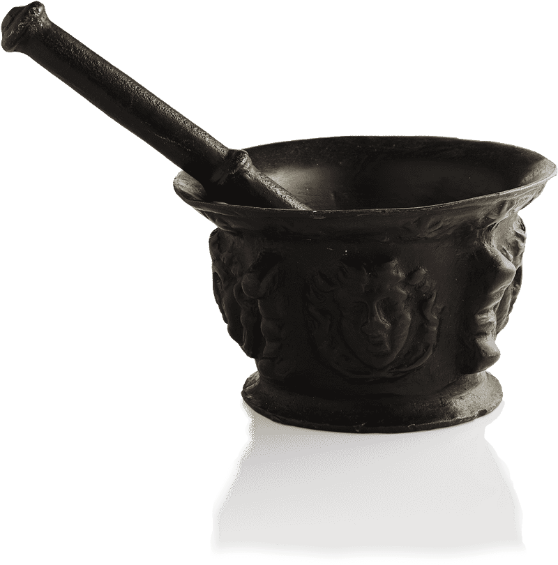 Elegant Classic Mortar and Pestle Design PNG