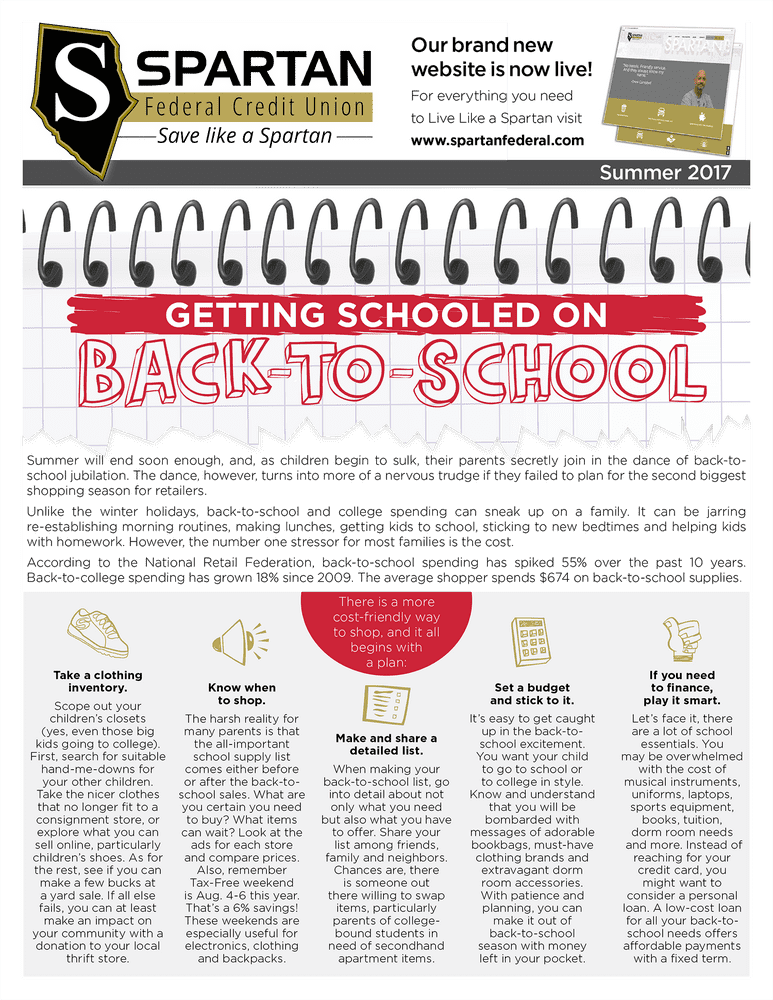 Back-to-School Savings Tips from Spartan School Finance PNG