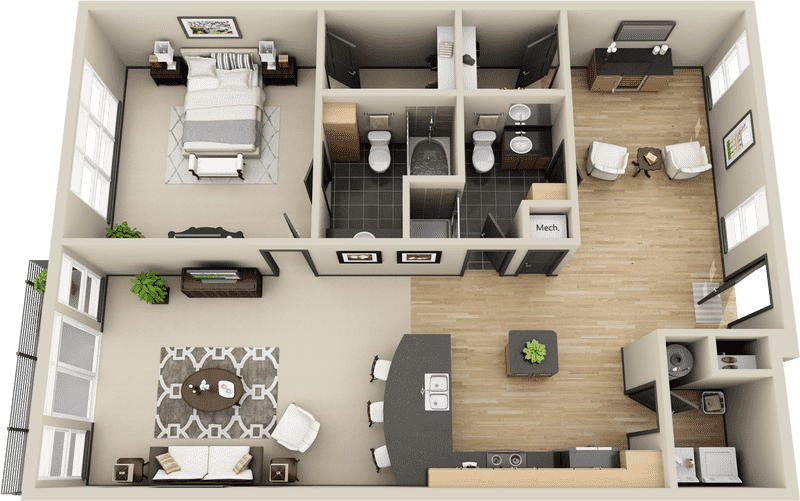 Cozy Hospital Room with Modern Amenities PNG