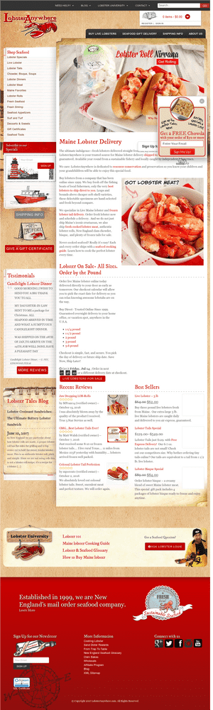 Maine Seafood Delights Restaurant Menu Experience PNG
