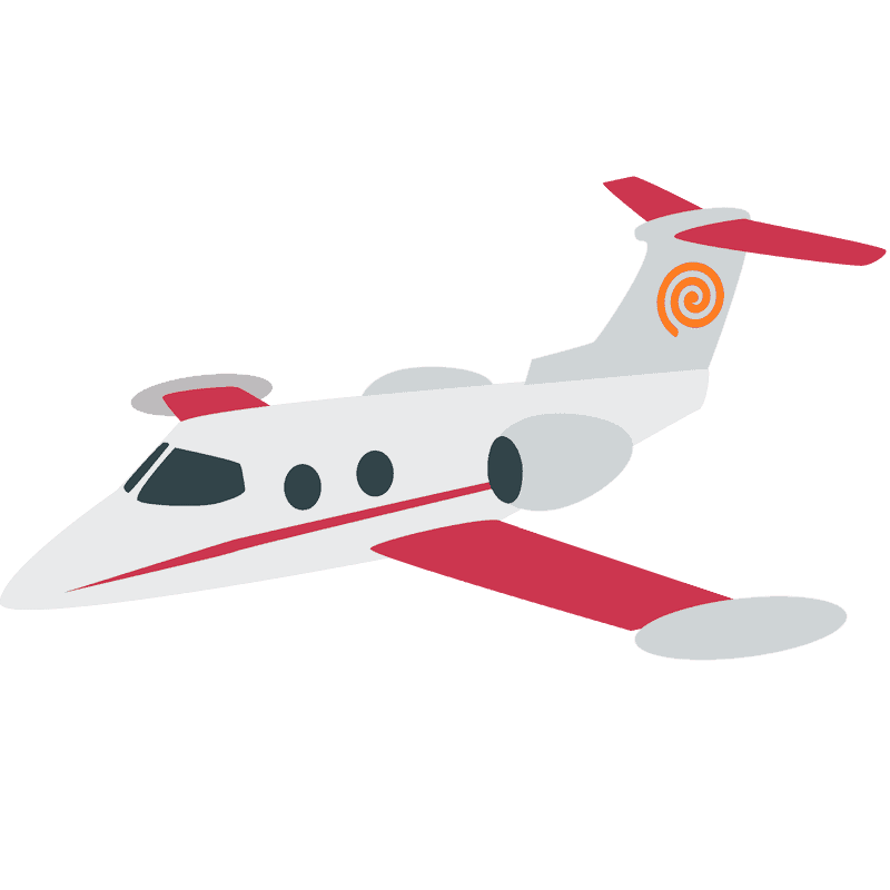 Stylish Airplane in Flight PNG