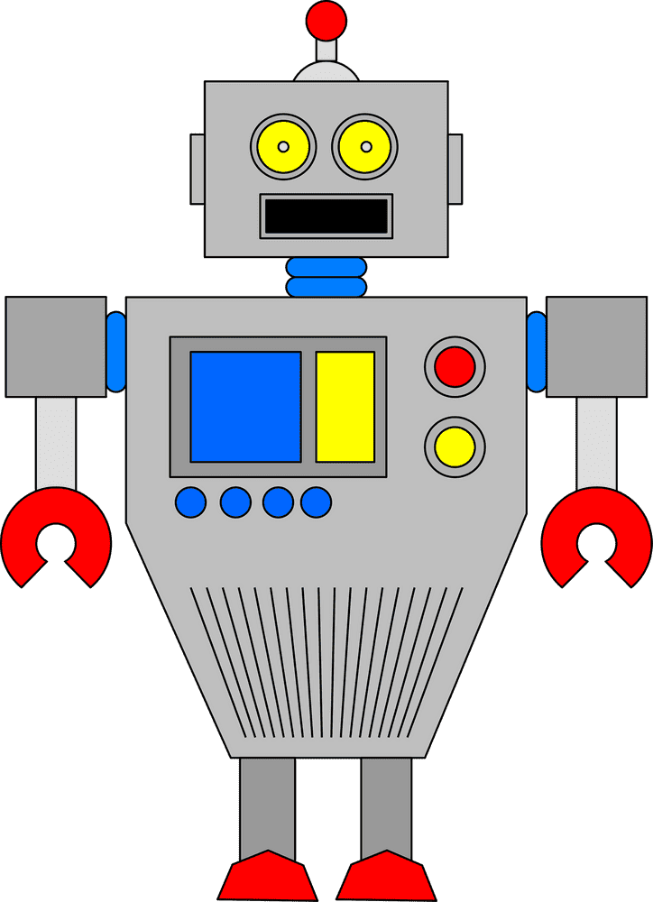 Friendly Industrial Robot Assistant for Manufacturing Tasks PNG